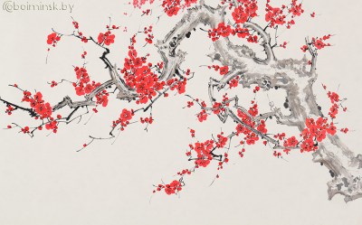 Фотообои De-Art Цветущее дерево